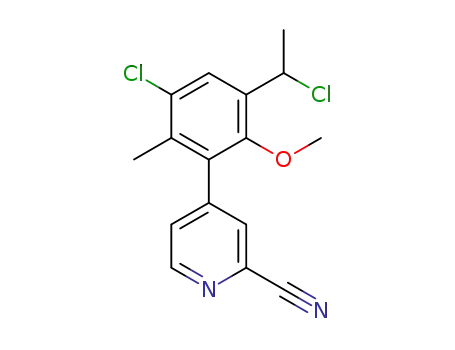 4-[3-chloro-5-(1-chloroethyl)-6-methoxy-2-methylphenyl]pyridine-2-carbonitrile