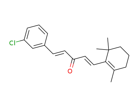 Molecular Structure of 1204518-01-3 ((1E,4E)-1-(3-chlorophenyl)-5-(2,6,6-trimethylcyclohex-1-en-1-yl)penta-1,4-dien-3-one)