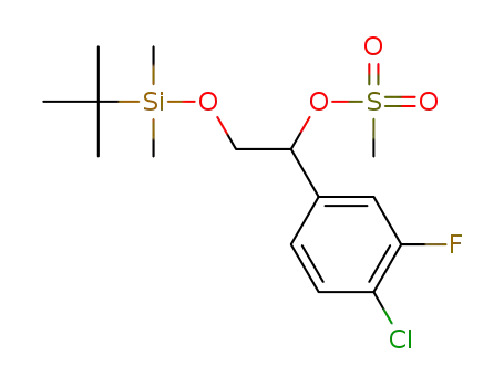 2-(tert-butyldimethylsilyloxy)-1-(4-chloro-3-fluorophenyl)ethyl methanesulfonate