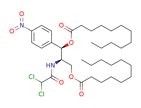 Molecular Structure of 41658-74-6 ((1R,2R)-2-[(dichloroacetyl)amino]-3-(lauroyloxy)-1-(4-nitrophenyl)propyl laurate)