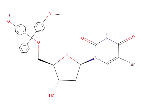 Molecular Structure of 63660-21-9 (5'-DMT-5-BROMO-DU PHOSPHORAMIDITE (CHIRAL))