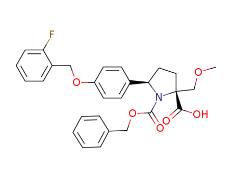 (5R)-5-(4-{[(2-fluorophenyl)methyl]oxy}phenyl)-2-[(methyloxy)methyl]-1-{[(phenylmethyl)oxy]carbonyl}-L-proline
