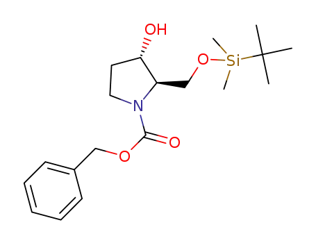 1-benzyloxycarbonyl-(2R)-tert-butyldimethylsilyloxymethyl-(3S)-hydroxypyrrolidine