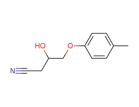 Molecular Structure of 59961-92-1 (Butanenitrile, 3-hydroxy-4-(4-methylphenoxy)-)