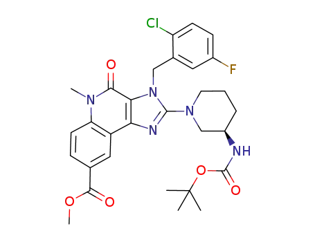 methyl 2-{(3R)-3-[(tert-butoxycarbonyl)amino]piperidin-1-yl}-3-(2-chloro-5-fluorobenzyl)-5-methyl-4-oxo-4,5-dihydro-3H-imidazo[4,5-c]quinoline-8-carboxylate