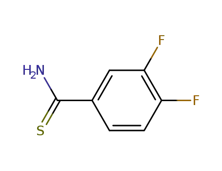 Molecular Structure of 317319-14-5 (Benzenecarbothioamide, 3,4-difluoro- (9CI))