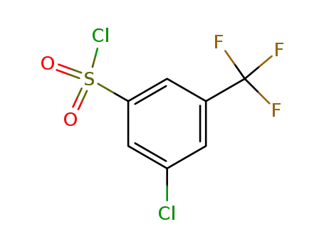 Molecular Structure of 875167-01-4 (3-Chloro-5-(trifluoromethyl)benzenesulphonyl chloride)