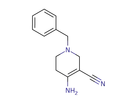 Molecular Structure of 14247-04-2 (4-amino-1-benzyl-1,2,5,6-tetrahydropyridine-3-carbonitrile)