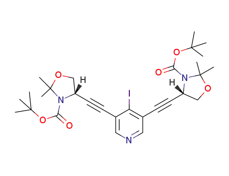 3,5-bis{[(S)-2,2-dimethyl-3-tert-buthoxycarbonyl-1,3-oxazolidin-4-yl]ethynyl}-4-iodopyridine