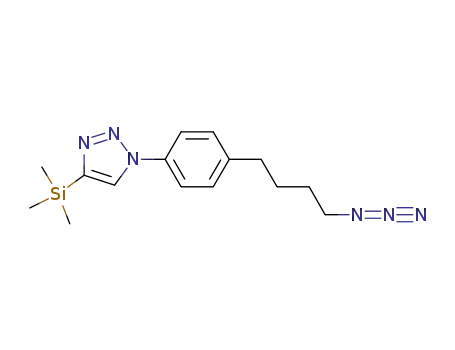 Molecular Structure of 1052138-75-6 (1-[4-(4-azidobutyl)phenyl]-4-trimethylsilanyl-1H-[1,2,3]triazole)