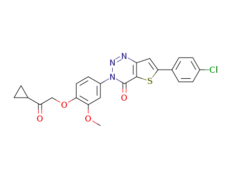 6-(4-Chlorophenyl)-3-(4-(2-cyclopropyl-2-oxoethoxy)-3-methoxyphenyl)thieno[3,2-d][1,2,3]triazin-4(3H)-one