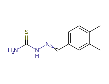 Molecular Structure of 6292-73-5 ((2E)-2-(3,4-dimethylbenzylidene)hydrazinecarbothioamide)