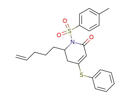 6-pent-4-enyl-4-phenylsulfanyl-1-(toluene-4-sulfonyl)-5,6-dihydro-1<i>H</i>-pyridin-2-one