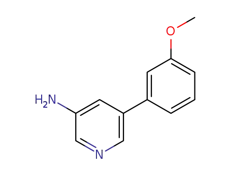 Molecular Structure of 1225523-08-9 (5-(3-Methoxyphenyl)pyridin-3-aMine)