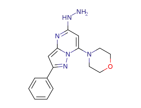 (7-morpholin-4-yl-2-phenyl-pyrazolo[1,5-a]pyrimidin-5-yl)-hydrazine