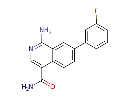 1-amino-7-(3-fluorophenyl)isoquinoline-4-carboxamide