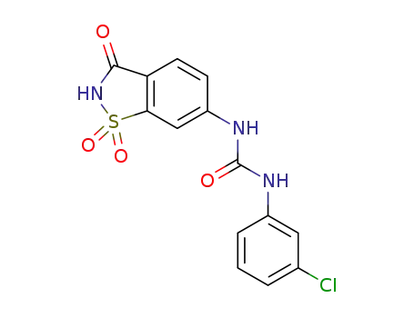 Molecular Structure of 1374832-57-1 (6-(N<sub>3</sub>-(3-chlorophenyl)ureido)saccharin)