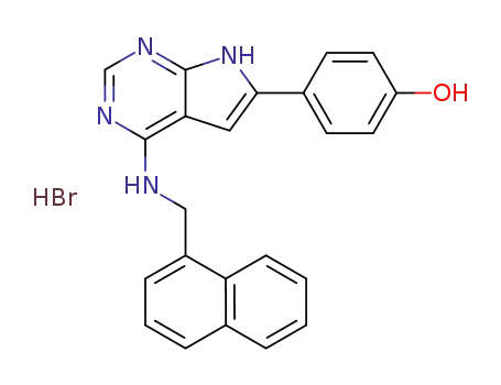 4-(4-((naphthalen-1-ylmethyl)amino)-7H-pyrrolo[2,3-d]pyrimidin-6-yl)phenol hydrobromide