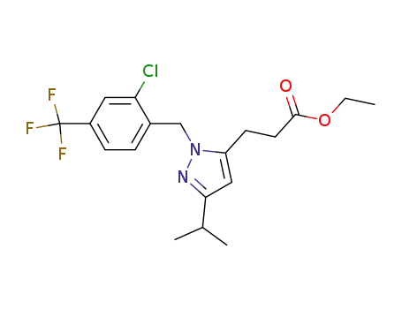 ethyl 3-{1-[2-chloro-4-(trifluoromethyl)benzyl]-3-isopropyl-1H-pyrazol-5-yl}propanoate