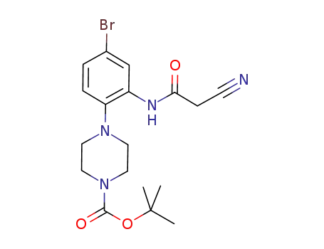 N-(2-(4-tert-butoxycarbonylpiperazin-1-yl)-5-bromophenyl)-2-cyanoacetamide