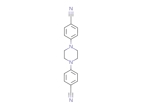 Molecular Structure of 101722-12-7 (Benzonitrile, 4,4'-(1,4-piperazinediyl)bis-)