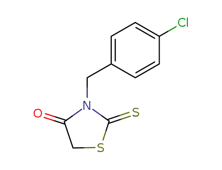 Molecular Structure of 23538-04-7 (3-(4-chlorobenzyl)-2-thioxo-1,3-thiazolidin-4-one)