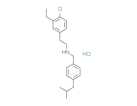 (4-iso-butyl-benzyl)-[2-(4-chloro-3-ethyl-phenyl)-ethyl]-amine hydrochloride