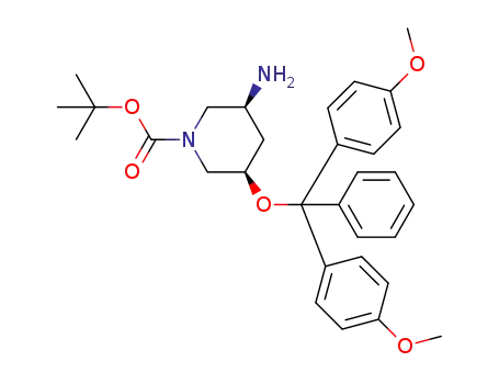 (3S,5R)-3-amino-1-N-tert-butyloxycarbonyl-5-dimethoxytrityloxypiperidine