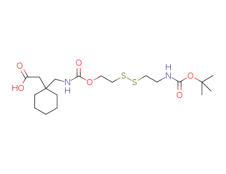 Molecular Structure of 877865-52-6 (4-Oxa-7,8-dithia-2,11-diazadodecan-12-oic acid,
1-[1-(carboxymethyl)cyclohexyl]-3-oxo-, 12-(1,1-dimethylethyl) ester)