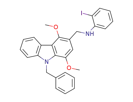 N-[(9-benzyl-1,4-dimethoxy-9H-carbazol-3-yl)methyl]-2-iodoaniline