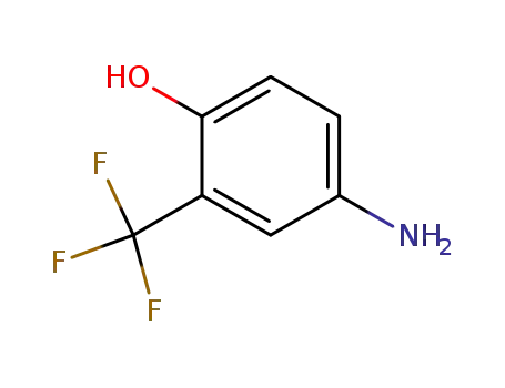 Molecular Structure of 1535-76-8 (4-AMINO-2-(TRIFLUOROMETHYL)PHENOL)