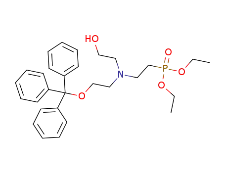 Molecular Structure of 1383381-63-2 (diethyl 2-((2-hydroxyethyl)(2-(trityloxy)ethyl)amino)ethylphosphonate)