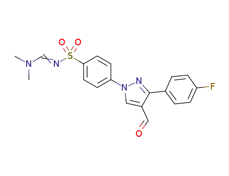 N-[(dimethylamino)methylidene]-4-[3-(4-fluorophenyl)-4-formyl-1H-pyrazol-1-yl]benzenesulfonamide