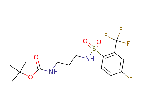 Carbamic acid,
[3-[[[4-fluoro-2-(trifluoromethyl)phenyl]sulfonyl]amino]propyl]-,
1,1-dimethylethyl ester