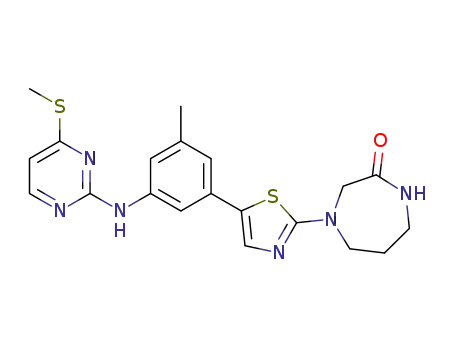 4-[5-(3-methyl-5-{[4-(methylsulfanyl)pyrimidin-2-yl]amino}phenyl)-1,3-thiazol-2-yl]-1,4-diazepan-2-one
