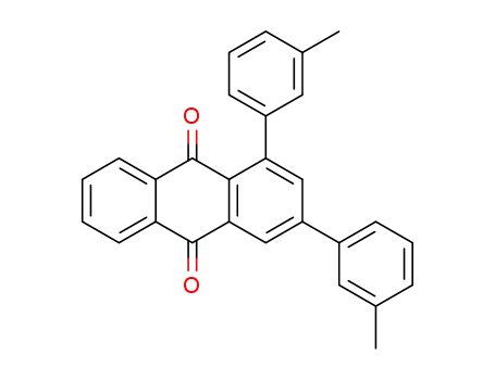 Molecular Structure of 1269985-46-7 (1,3-di-m-tolylanthracene-9,10-dione)