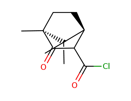 Molecular Structure of 928053-36-5 (Bicyclo[2.2.1]heptane-2-carbonyl chloride, 4,7,7-trimethyl-3-oxo-,
(1S,4S)-)