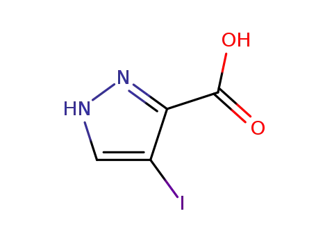 Molecular Structure of 6647-93-4 (4-IODO-PYRAZOLE-3-CARBOXYLIC ACID)