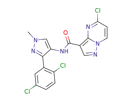5-chloro-N-(3-(2,5-dichlorophenyl)-1-methyl-1H-pyrazol-4-yl)pyrazolo[1,5-a]pyrimidine-3-carboxamide