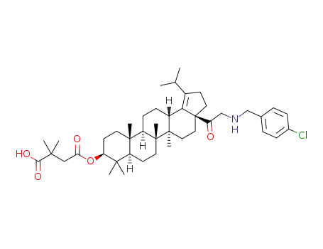 4-((3aS,5aR,5bR,7aR,9S,11aR,11bR,13aS)-3a-(2-(4-chlorobenzylamino)acetyl)-1-isopropyl-5a,5b,8,8,11a-pentamethyl-3,3a,4,5,5a,5b,6,7,7a,8,9,10,11,11a,11b,12,13,13a-octadecahydro-2H-cyclopenta[a]chrysen-9-yloxy)-2,2-dimethyl-4-oxobutanoic acid