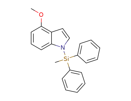 Molecular Structure of 1343516-70-0 (4-methoxy-1-(methyldiphenylsilyl)-1H-indole)
