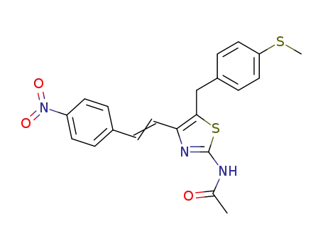 N-{5-[4-(methylthio)benzyl]-4-[2-(4-nitrophenyl)vinyl]-1,3-thiazol-2-yl}acetamide