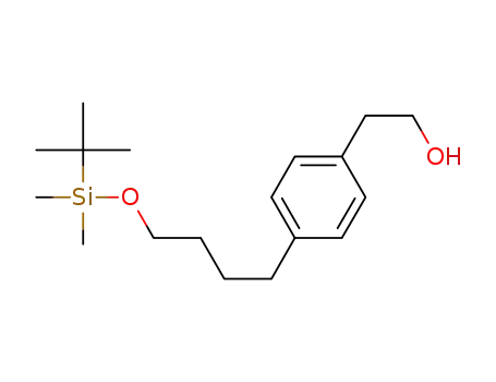 Molecular Structure of 920525-77-5 (Benzeneethanol, 4-[4-[[(1,1-dimethylethyl)dimethylsilyl]oxy]butyl]-)