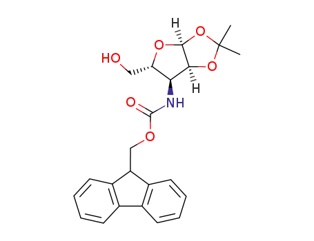 Molecular Structure of 928306-69-8 (3-deoxy-3-(9-fluorenylmethoxycarbonyl)amino-1,2-O-isopropylidene-α-L-ribofuranose)