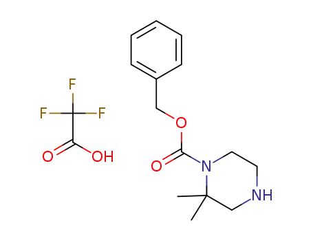 2,2-dimethyl-piperazine-1-carboxylic acid benzyl ester trifluoroacetate
