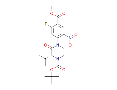 (R)-tert-butyl 4-(5-fluoro-4-(methoxycarbonyl)-2-nitrophenyl)-2-isopropyl-3-oxopiperazine-1-carboxylate