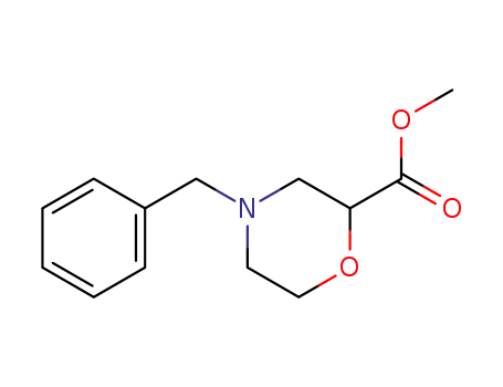 Molecular Structure of 135782-29-5 (4-(Phenylmethyl)-2-morpholinecarboxylic acid methyl ester)