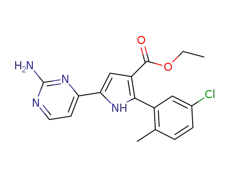 ethyl 5-(2-aminopyrimidin-4-yl)-2-(5-chloro-2-methyl-phenyl)-1H-pyrrole-3-carboxylate