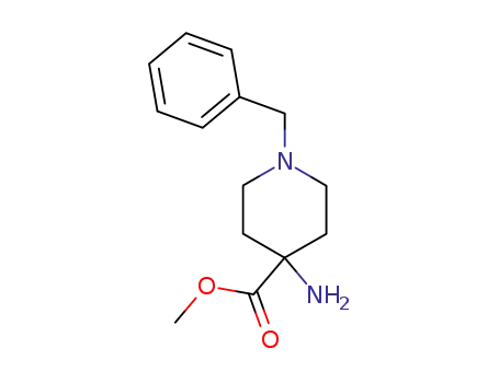 Molecular Structure of 57611-57-1 (Methyl 4-amino-1-benzyl-piperidine-4-carboxylate)