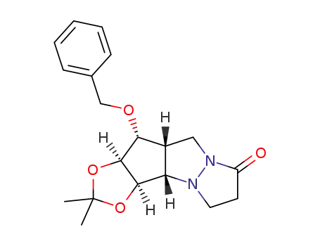 (1R,2S,3R,3aS,9aR)-2,3-isopropylidenedioxy-1-benzyloxy-octahydrocyclopenta[c]pyrazol[1,2-a]pyrazolidin-7-one